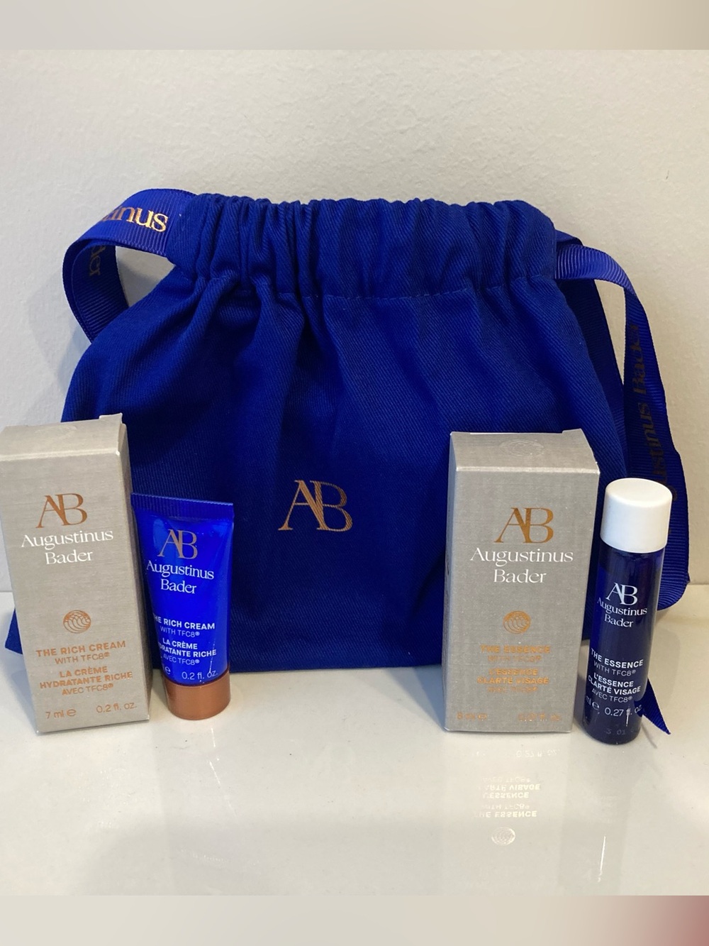 Augustinus Bader Skincare Gift Set The Rich Cream 7ml + The Essence 8ml + Bag